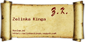Zelinka Kinga névjegykártya